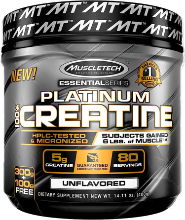 Creatina Muscletech Platinum - 400g 80 servicios (sin sabor)